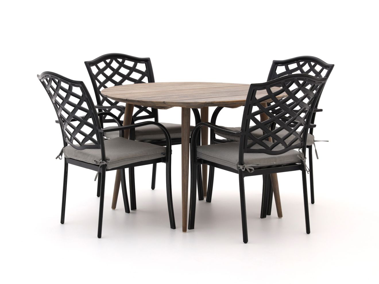 Hartman Berkeley/ROUGH-K ø 115cm dining tuinset 5-delig - Laagste prijsgarantie!