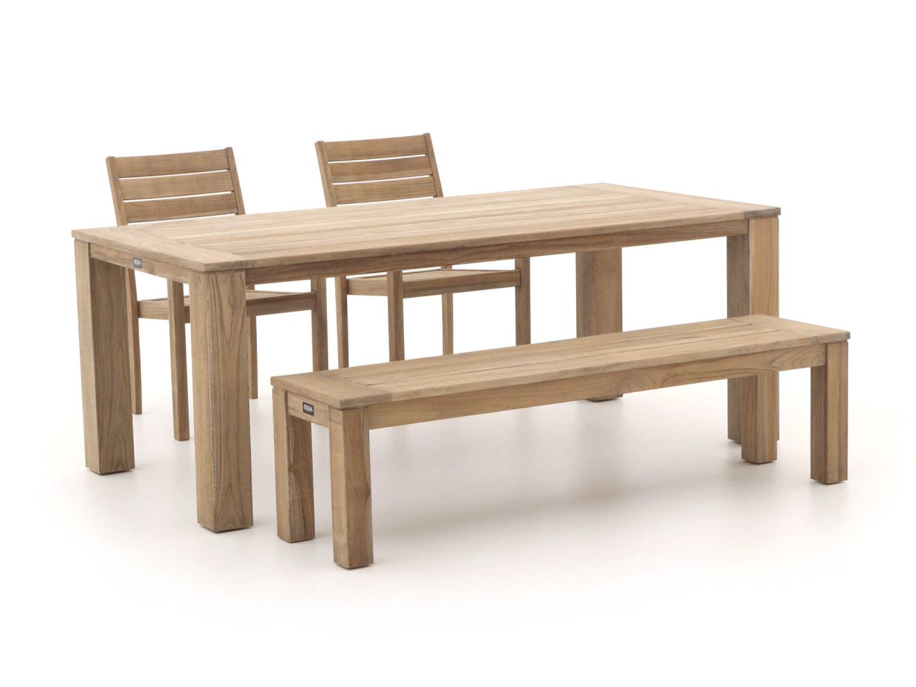 ROUGH-S/ROUGH-X 200cm dining tuinset 4-delig stapelbaar - Laagste prijsgarantie!
