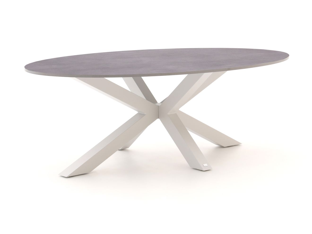 Bellagio tuinmeubelen Induno Ellips dining tuintafel 200x110cm – Wit