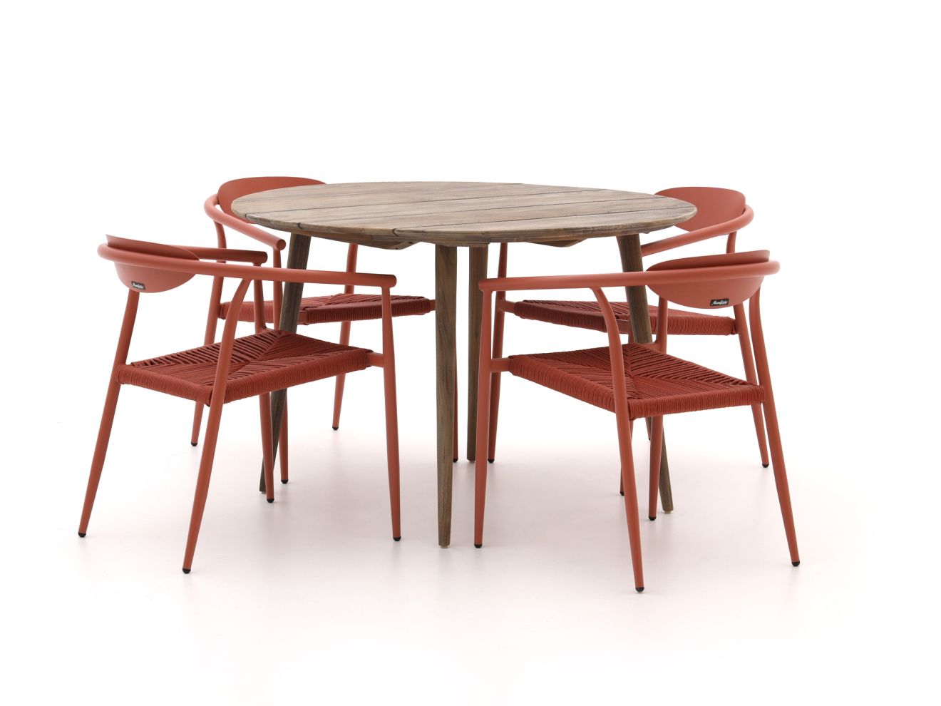 Manifesto Cavone/ROUGH-K ø 115cm dining tuinset 5-delig stapelbaar