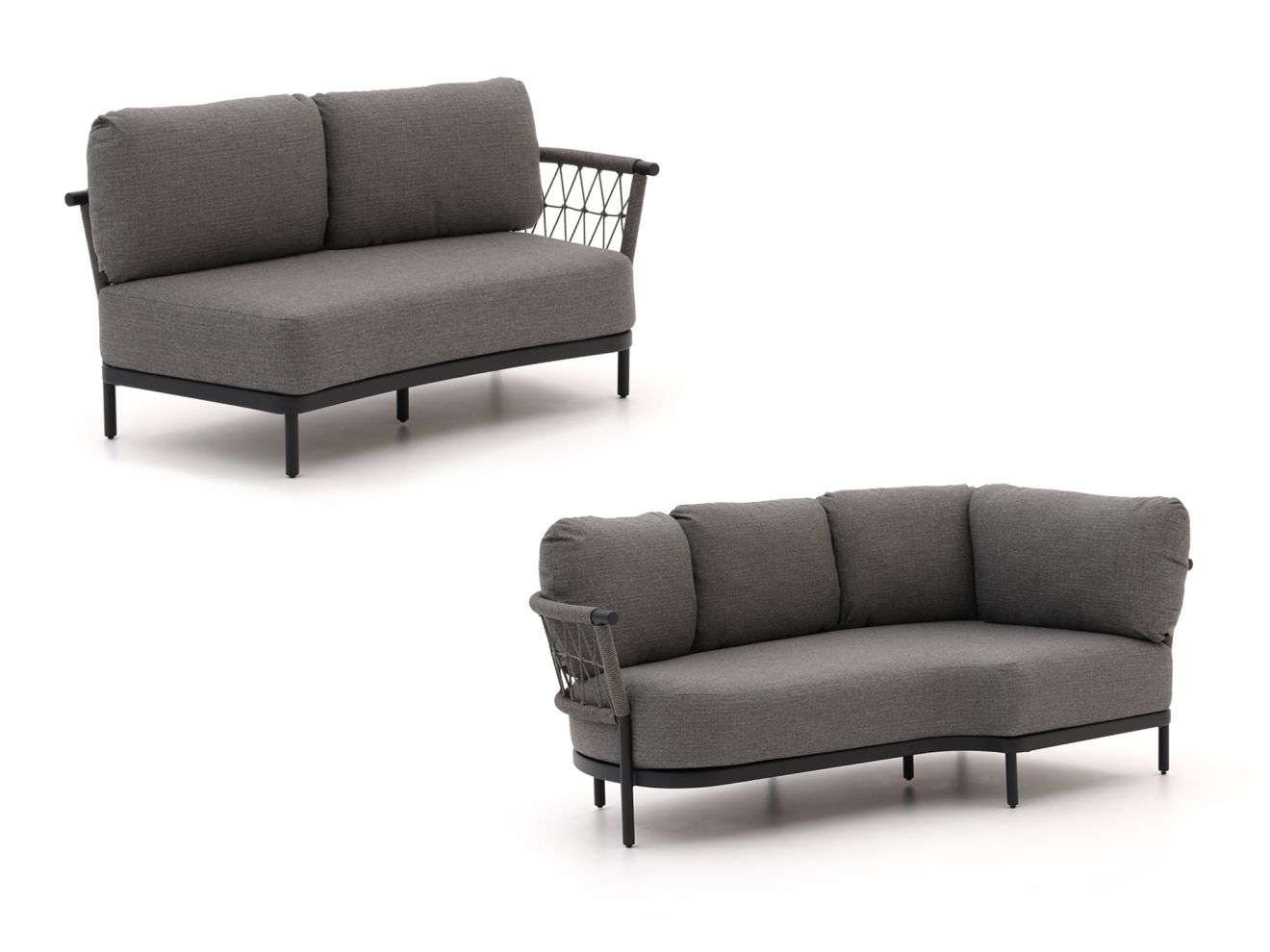 Bellagio Calizzano lounge tuinbank 2-zits 168cm incl. hoekelement + rechterarm 3-zits 214cm