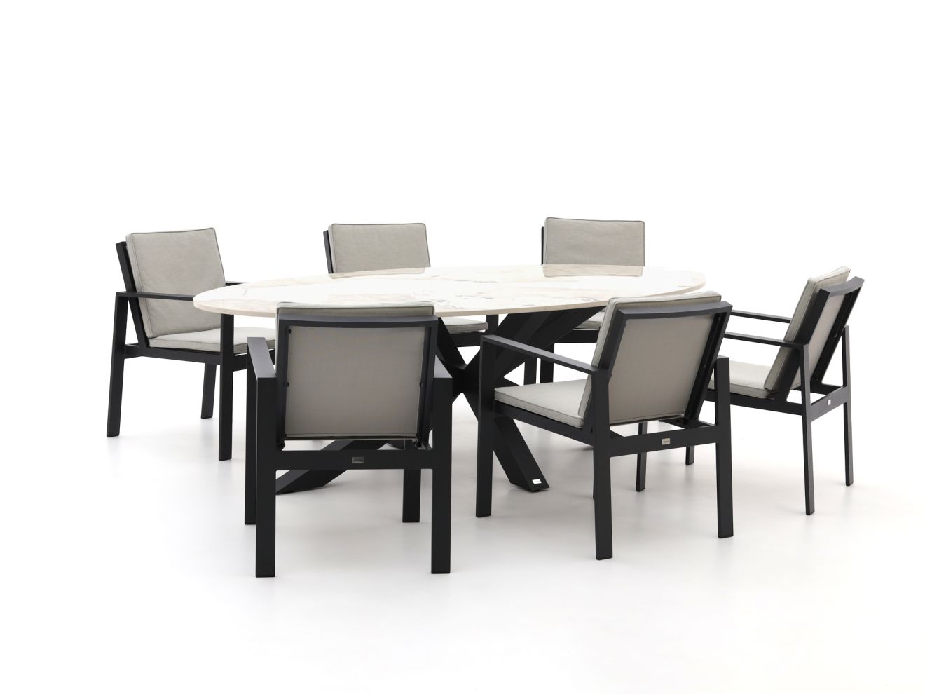 Bellagio Vezzano/Induno Ellips 240cm dining tuinset 7-delig - Laagste prijsgarantie!