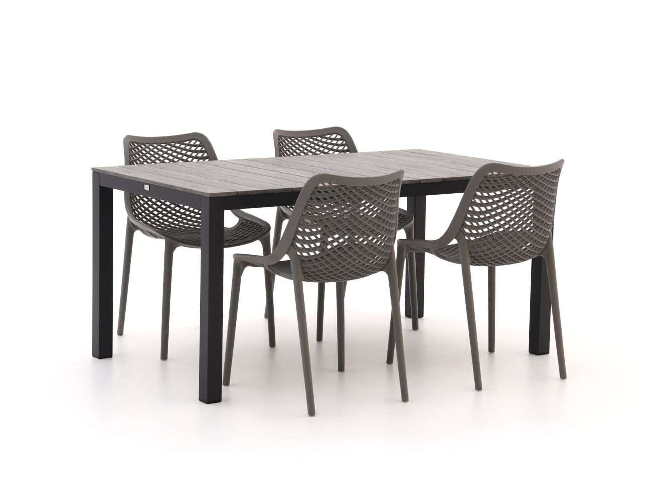 Forza Ripi/Fidenza 160cm dining tuinset 5-delig stapelbaar