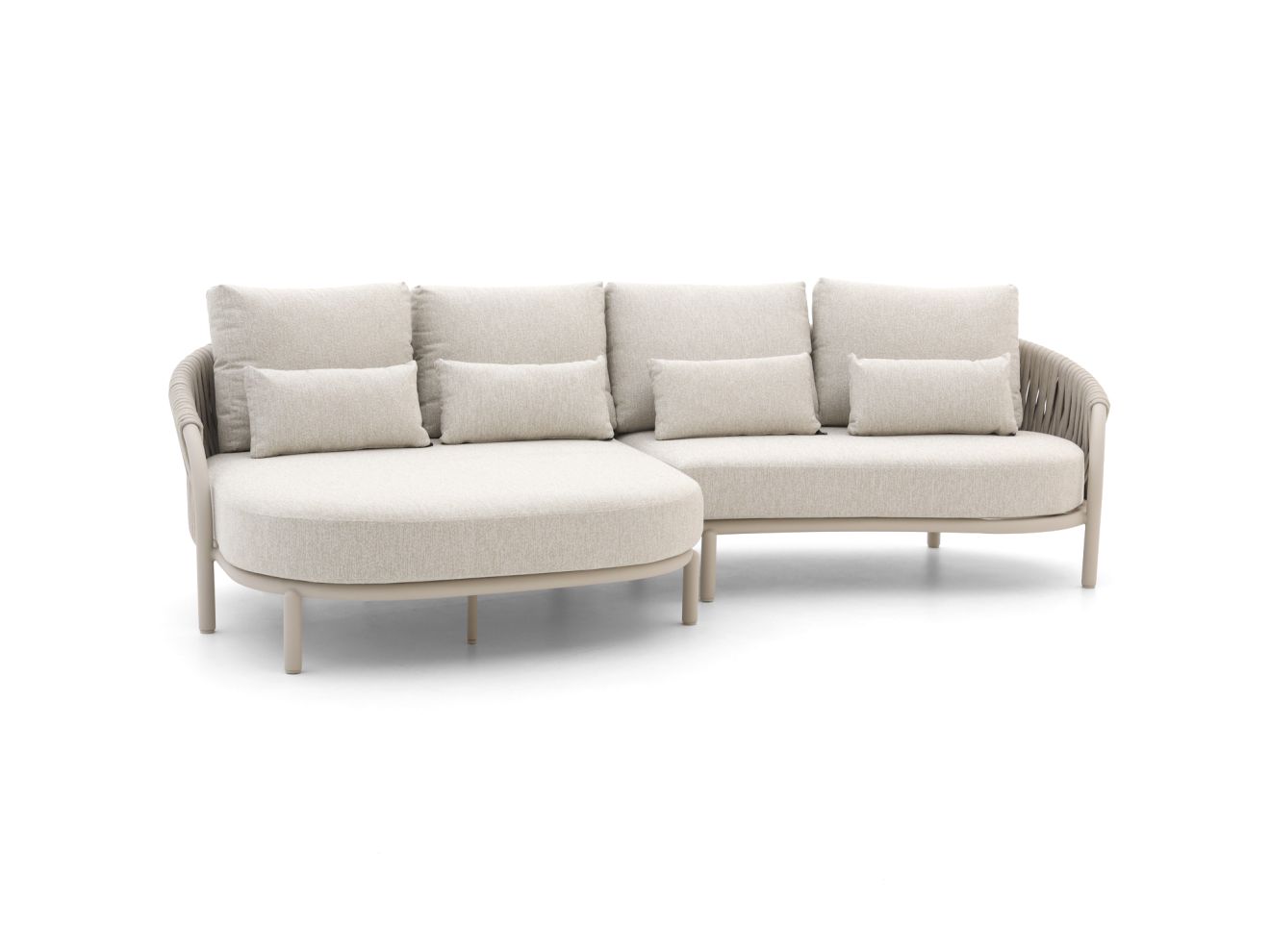 SUNS Feroli chaise longue loungeset 2-delig rechts – Taupe