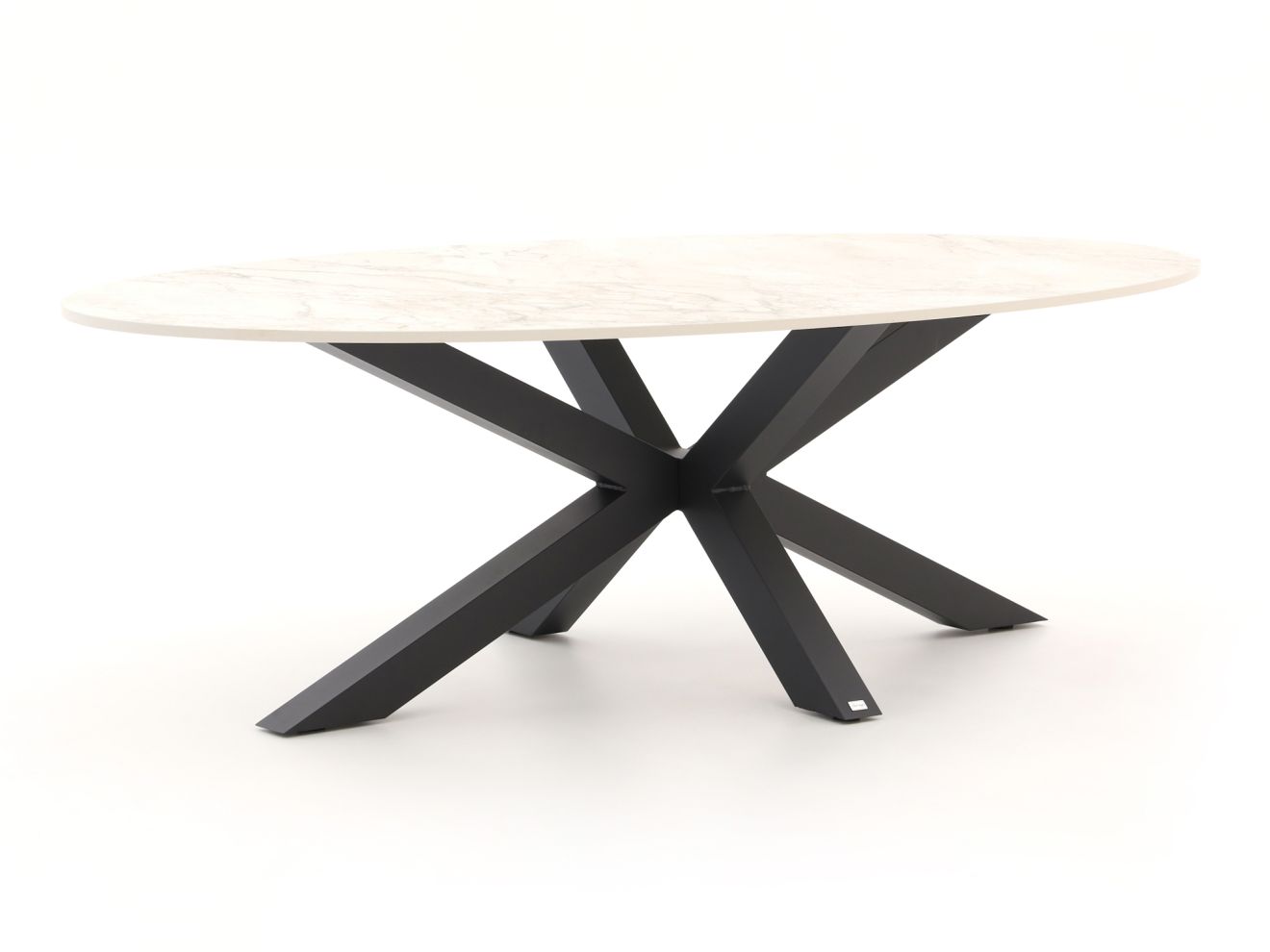 Bellagio tuinmeubelen Induno Ellips dining tuintafel 200x110cm – Grijs
