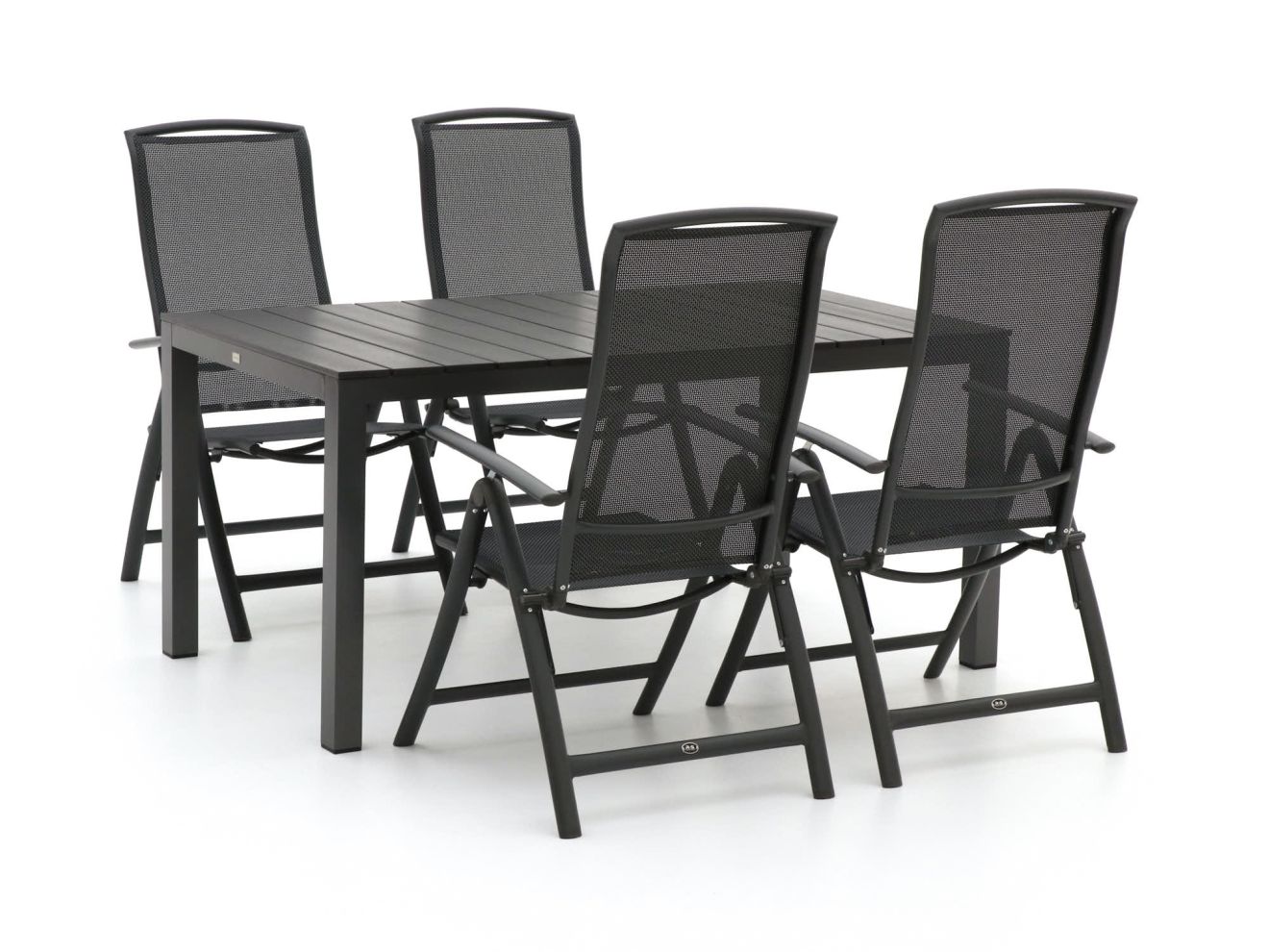 R&S Design Capri/Fidenza 160cm dining tuinset 5-delig verstelbaar - Laagste prijsgarantie!