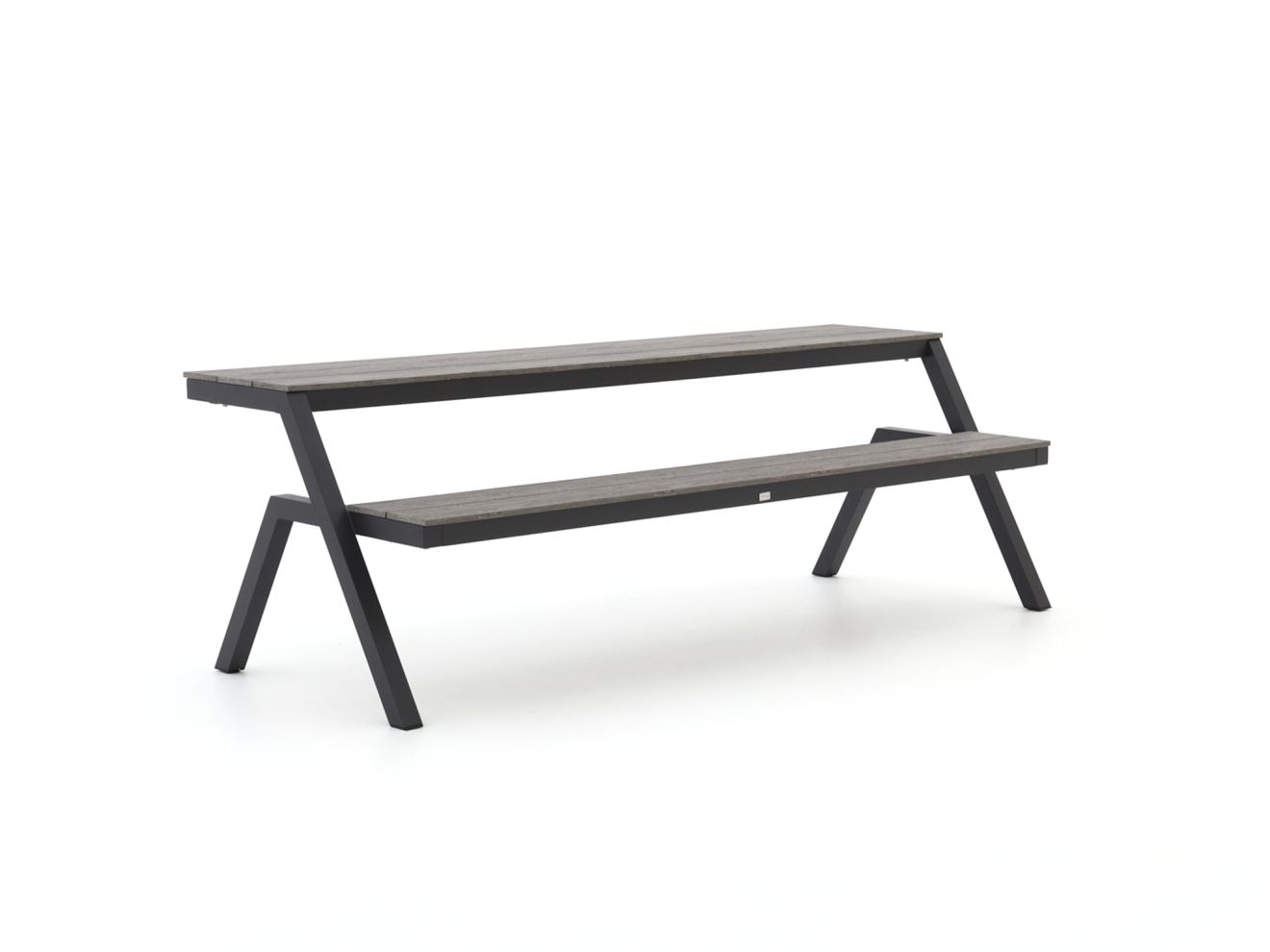 Bellagio tuinmeubelen Fidenza picknicktafel balkon 220x85x75cm – Grijs