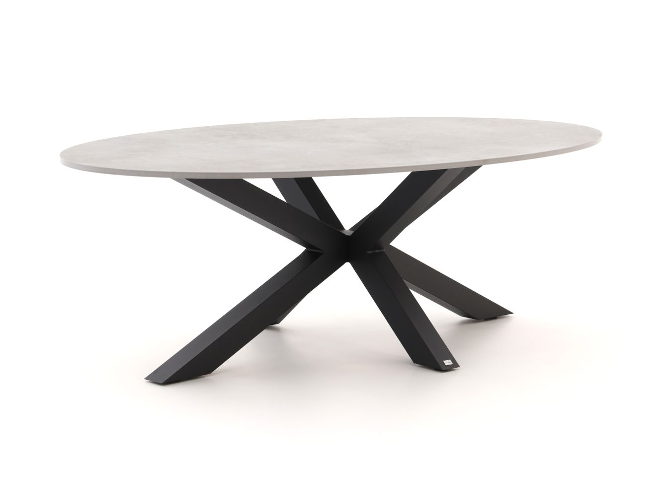 Bellagio tuinmeubelen Induno Ellips dining tuintafel 200x110cm – Grijs