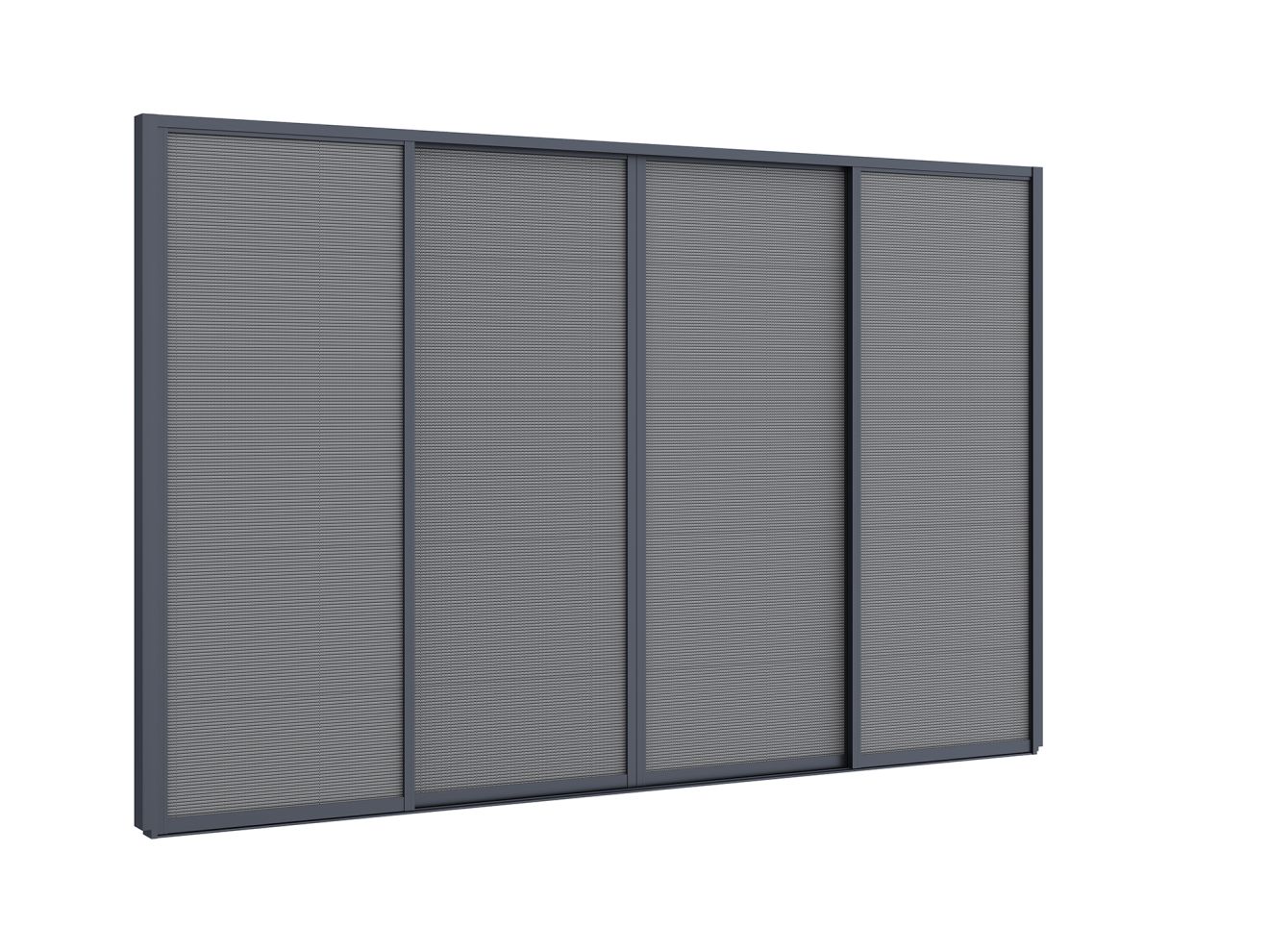 Kees Smit Collectie Zonwerende schuifdeuren 400x235cm t.b.v. Cedrino Pergola – Grijs