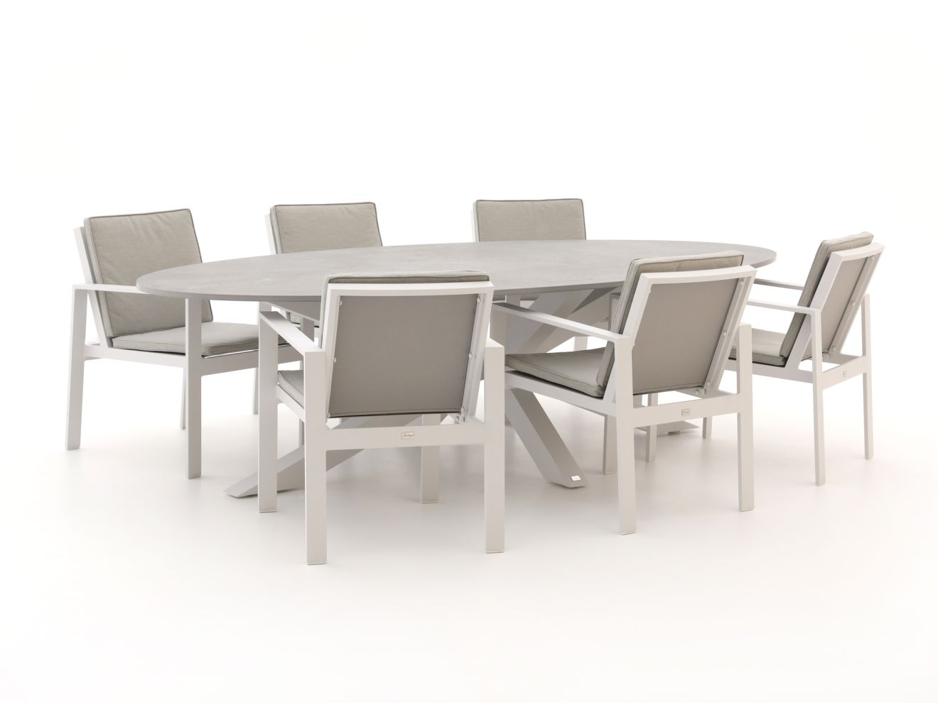 Bellagio Vezzano/Induno Ellips 280cm dining tuinset 7-delig