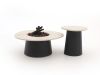 Cosidune lounge vuurtafelset ø 100cm (h: 40cm)/ø 55cm (h: 55cm) - Sintered stone