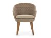 Intenso Tropea dining tuinstoel - Taupe - Naturel - Bruin - Wicker (vlechtwerk)