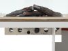 Cosiraw lounge vuurtafel 120x80x55cm - White (Blad = Old Teak Greywash) (incl. glas)