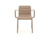 Forza Narni dining tuinstoel stapelbaar - Taupe - Naturel - Bruin - Kunststof