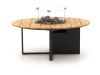 Cosiloft lounge vuurtafel ø120cm (h: 50cm) - Teakhout