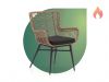 Intenso Asti dining tuinstoel - Taupe - Naturel - Bruin - Wicker (vlechtwerk)