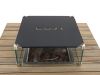 Cosi Coverplate t.b.v. Square glass set size L - Black