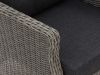 Intenso Milano dining lounge tuinstoel - Grijs - Antraciet - Wicker (vlechtwerk)