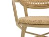 Forza Idrea dining tuinstoel stapelbaar - Taupe - Naturel - Bruin - Wicker (vlechtwerk)