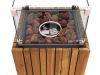 Cosipillar Square gaslantaarn 40x40x110cm - Teak