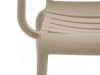 Forza Vico dining tuinstoel stapelbaar - Taupe - Naturel - Bruin - Kunststof