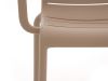 Forza Narni dining tuinstoel stapelbaar - Taupe - Naturel - Bruin - Kunststof
