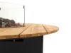 Cosiloft lounge vuurtafel ø120cm (h: 50cm) - Teakhout