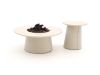 Cosidune lounge vuurtafelset ø 100cm (h: 40cm)/ø 55cm (h: 55cm) - Aluminium