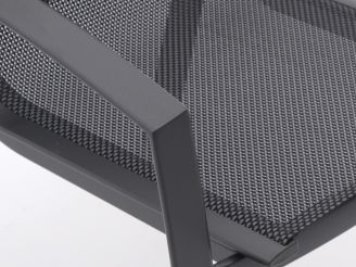 R&S Design Altea dining tuinstoel stapelbaar - Grijs - Antraciet - Textileen