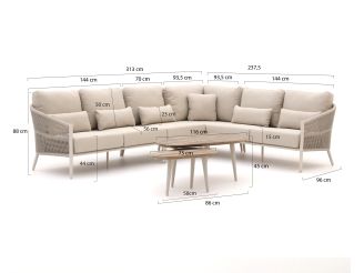Bellagio Mineo/ROUGH-K hoek loungeset 6-delig