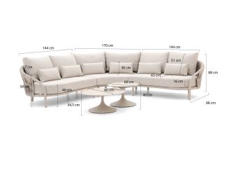 SUNS Feroli/Nova hoek loungeset 5-delig
