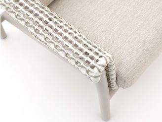 Zavelli Cuore dining tuinstoel - Taupe - Naturel - Bruin - Wicker (vlechtwerk)