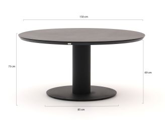 Tierra Outdoor Rivera/La Fonte ø150cm dining tuinset 7-delig