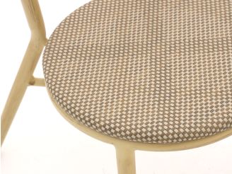 Forza Monate dining tuinstoel stapelbaar - Taupe - Naturel - Bruin - Wicker (vlechtwerk)