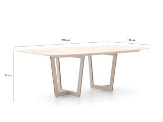 SUNS Palermo dining tuintafel 280x116x76cm - Sintered stone