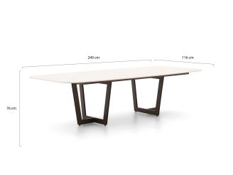 SUNS Palermo dining tuintafel 240x116x76cm - Sintered stone