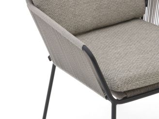 SUNS Punta dining tuinstoel - Grijs - Antraciet - Rope (touw)