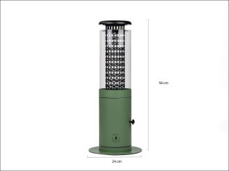 Monti HeatLine Ember pellet terrasverwarmer ø24cm (h: 58cm) - Green