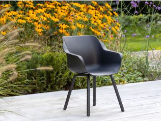 Hartman Sophie Element dining tuinstoel - Grijs - Antraciet - Kunststof