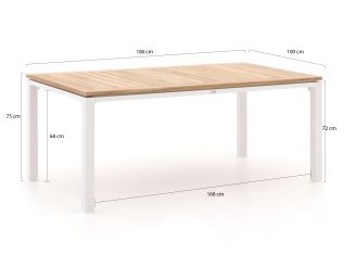 Manifesto Ortello/Linosa 180cm dining tuinset 5-delig