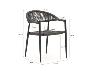 Manifesto Belpasso/Linosa 240x160cm dining tuinset 11-delig stapelbaar