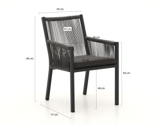 Manifesto Rivola/Furato ellips 200cm dining tuinset 7-delig