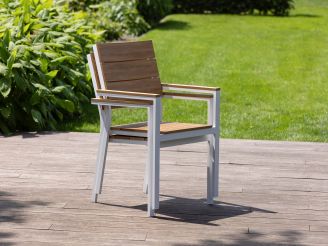 Bellagio Fidenza dining tuinstoel stapelbaar - Wit - Ecru - Polywood