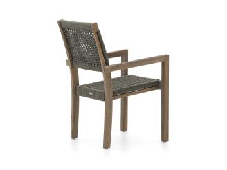 ROUGH Batang Rope dining tuinstoel stapelbaar - Grijs - Antraciet - Rope (touw)