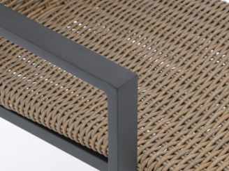 Manifesto Villongo dining tuinstoel stapelbaar - Taupe - Naturel - Bruin - Wicker (vlechtwerk)