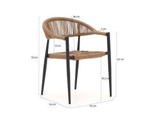 Manifesto Belpasso/Linosa 240x160cm dining tuinset 11-delig stapelbaar
