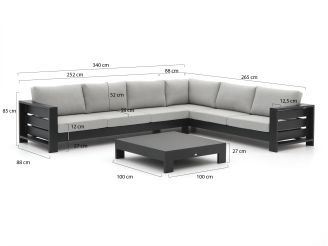 Bellagio Avolo hoek loungeset 3-delig rechts