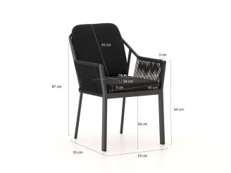 Tierra Outdoor Liv/ROUGH-X 240cm dining tuinset 7-delig stapelbaar