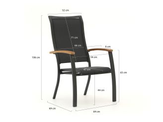 Bellagio Lugo/Linosa 240x160cm dining tuinset 11-delig stapelbaar