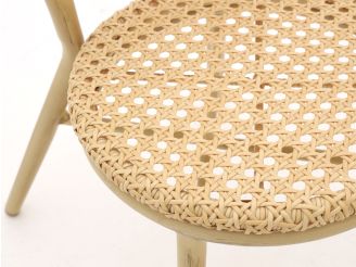 Forza Idrea dining tuinstoel stapelbaar - Taupe - Naturel - Bruin - Wicker (vlechtwerk)